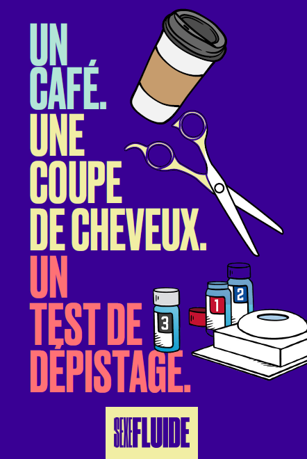 Un café, une coupe de cheveux, un test de dépistage carte